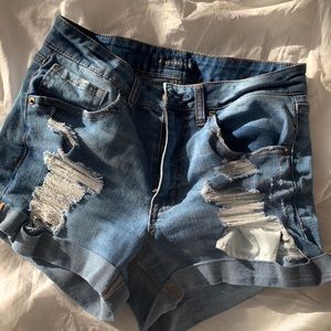 ripped aesropostale denim shorts